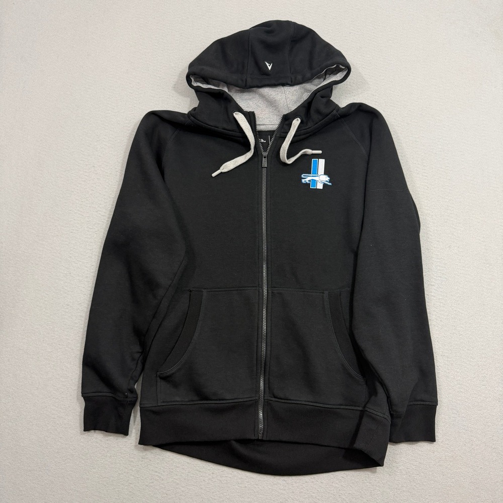 Antigua Detroit Lions Hoodie Men's Large Black Full Zip Sweatshirt Football